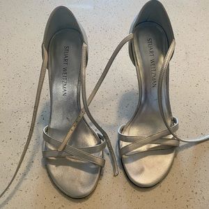 Stuart Weitzman Silver Heels